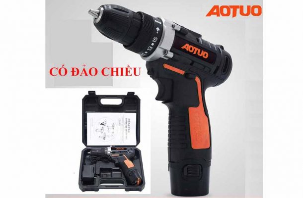 Máy khoan pin 12V, bắt vít đa năng AOTUO 12V