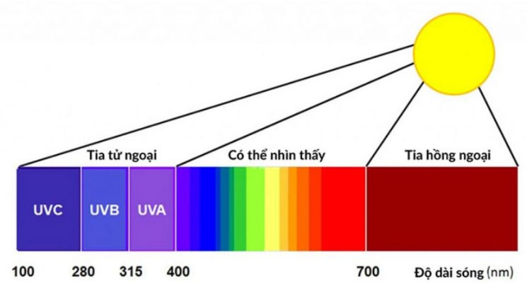 Các bước sóng của các loại ánh sáng-